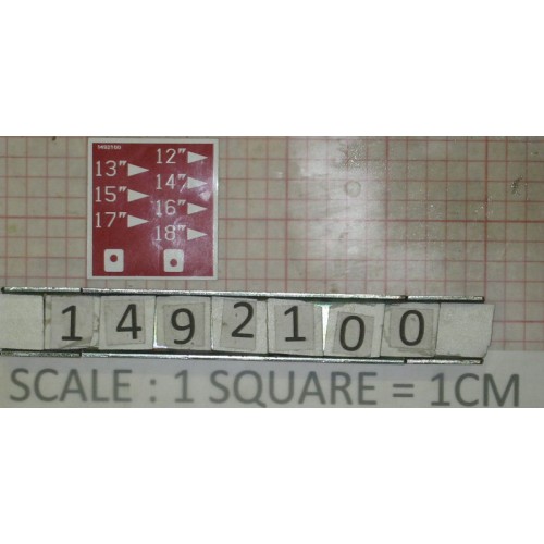 DECAL FURROW WIDTH - 1492100