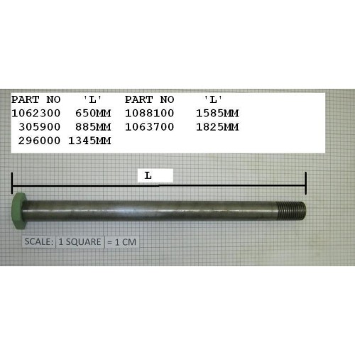 SHAFT 84S DISC 1345MM LONG - 296000